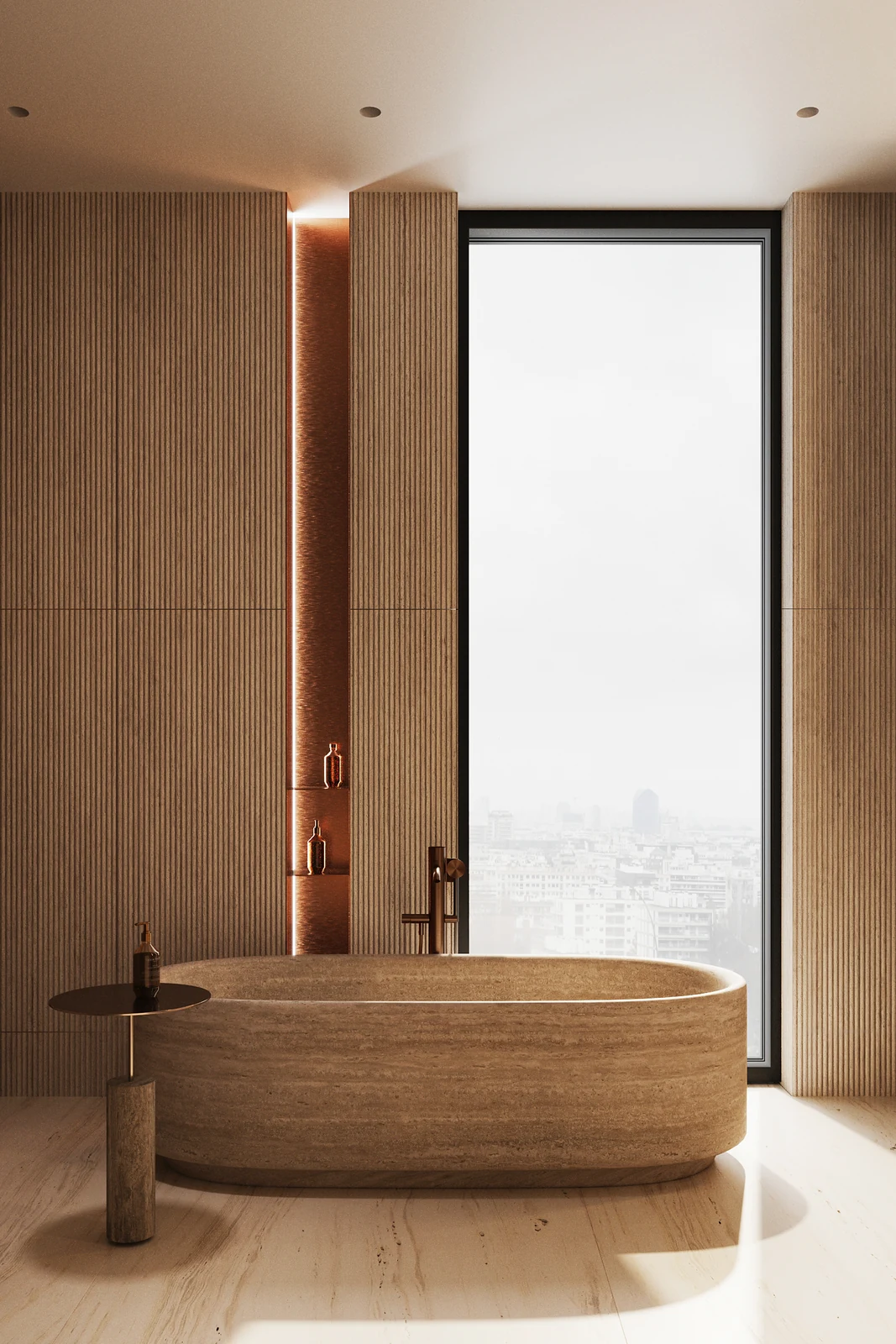 A bright bathroom interior, a CHUMA sample scene